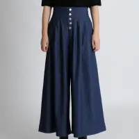 Gold Button Wide Pants
