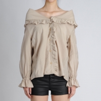 Off Shoulder Frill Detail Blouse
