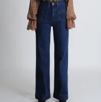 Front Pocket Denim Pants