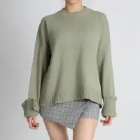 Destroyed Sleeve Knit Top
