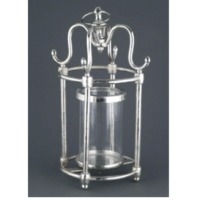 Glass Lantern With Aluminium