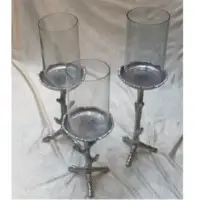 Pillar Holder With Glass