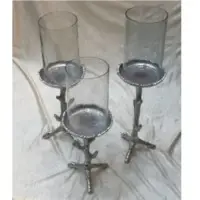 Pillar Holder With Glass