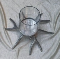 Pillar Holder With Glass