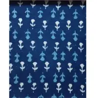 Indigo Woodblock Printing Fabric