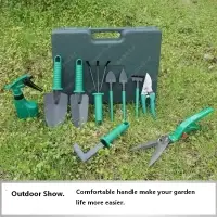 Garden Tool Set With Plastic Box