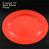Crystal 11" Red Meal Plate
