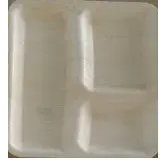 Square Plate 3 Partition 10"X10"
