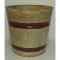 Planter Zinc Antique With Red Circles