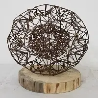 Hand Made Globe On Wooden Base