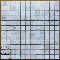 48x48 White Grain Natural Stone Mosaic