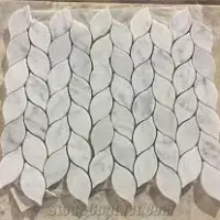 Leaf Design Natural Stone White Marble Mosaic
