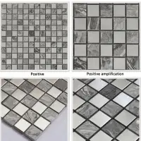 Gray Stone Mosaic Mixed Stainless Steel