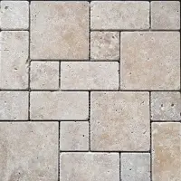 Classico Pattern Tumbled Travertine Mosaic
