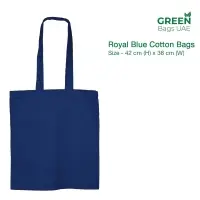 Royal Blue Color Cotton Bags