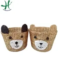 Water Hyacinth Bear Basket