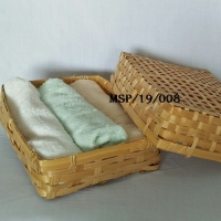 Bamboo Towel Basket With Cover