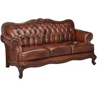Leather Victorian Sofa