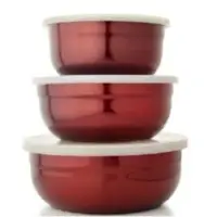 Metallic Colored Stainless Steel Lid Bowl