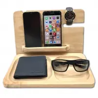 Pine Wood Organizer with dual mobile stand