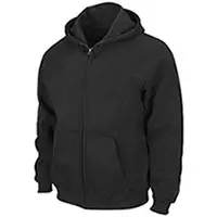 CVC Fleece Black Pull-Over Hoodie