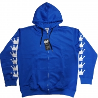 CVC Fleece Blue Pull Over Hoodies