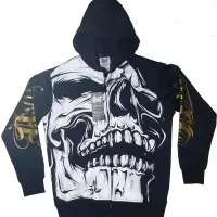 CVC Fleece Black Pull-over Hoodies