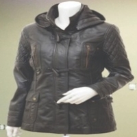 Women Fashion Leather Long Coat