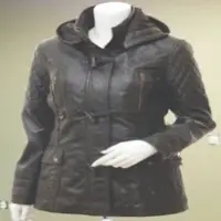 Women Fashion Leather Long Coat