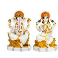 Marble Laxmi And Ganesha