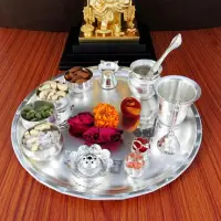 Silver Plated Puja Thali