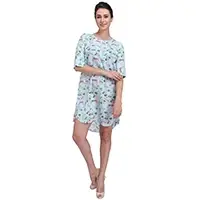 Flamingo Pale Blue Shift Dress