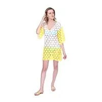 Cream And Yellow Swim Coverup