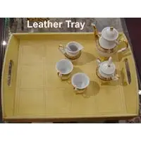 Leather tray