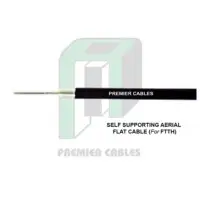 Flat drop optical fiber cable