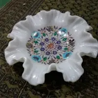 Hand Carved White Marble Spice Bowl