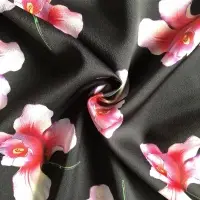 100%Polyester Custom Printed Bubble Satin Fabric