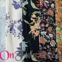 Cotton or Linen Print Woven Fabric