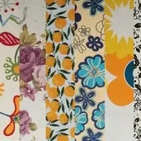 Cotton Canvas Print Woven Fabric