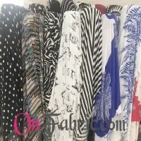 Poly Seersucker Chiffon Print Woven