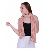 100% Cotton Organic Self Design Stole