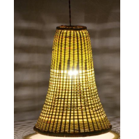 Green Bamboo Lampshade (Bell Shaped)