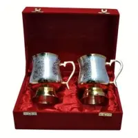 Silver Gold Plated Brass Beer Mug