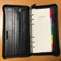 Leather Organizer Zip Closure