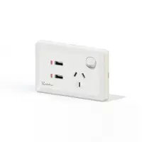 Power Point  With Dual 2.4A USB Socket Charger