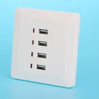 4 Ports 4.8A USB Wallmount Outlets