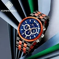 Men Wooden Watches Sports Quartz Waterproof