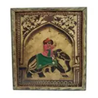 Vintage Style Indian King on Elephant Portrait