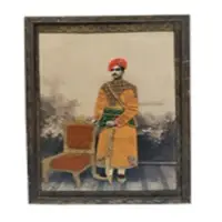 Vintage Style Indian King Portrait