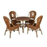 Rattan chairs and table